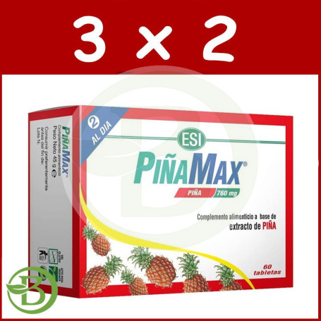 Pack 3x2 PiñaMax Formulación Avanzada 60 Tabletas ESI - Trepat Diet