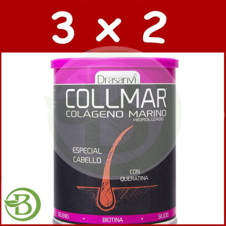 Pack 3x2 Collmar Colágeno Marino Especial Cabello 275Gr. Drasanvi