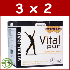 Pacote 3x2 Vitalpur Vitality 20 Frascos Drasanvi