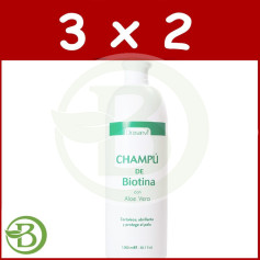 Pack 3x2 Champô Biotina e Aloé Vera 1Lt. Drasanvi