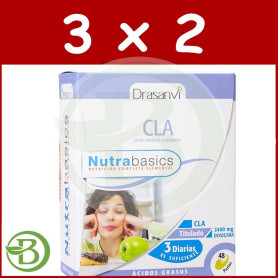 Pack 3x2 Cla Acido Linoleico Conjugado 48 Perlas Drasanvi