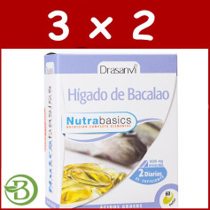 Pacote 3x2 Fígado de Bacalhau 90 Pérolas Drasanvi