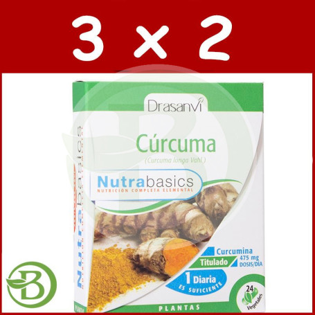 Pack 3x2 Cúrcuma 24 Capsulas Drasanvi