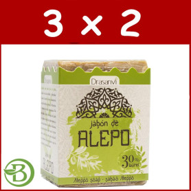 Pack 3x2 Jabón Alepo y Laurel 200Gr. Drasanvi