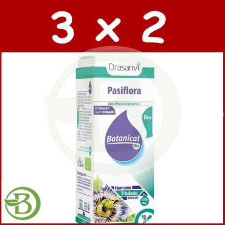 Pack 3x2 Glicerinado Pasiflora Bio 50Ml. Drasanvi