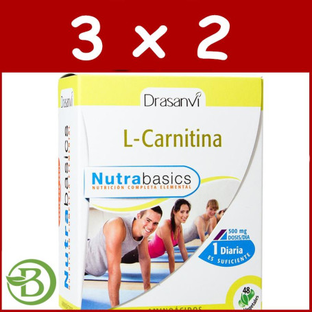 Pack 3x2 L-Carnitina 48 Cápsulas Drasanvi