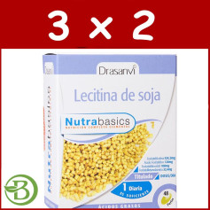 Embalagem 3x2 Lecitina de Soja 1.200Mg. 48 Pérolas Drasanvi