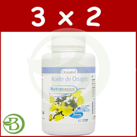 Pack 3x2 Onagra Aceite 200 Perlas 500Mg. Drasanvi