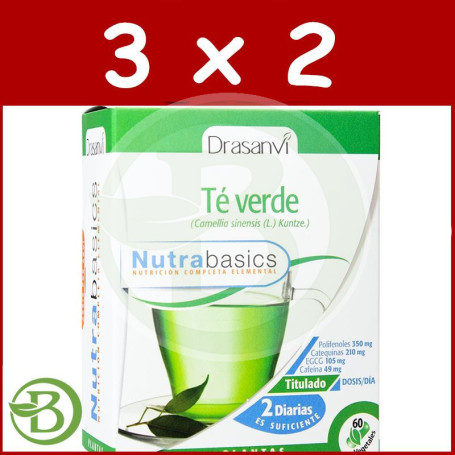 Pack 3x2 Té Verde 60 Cápsulas Drasanvi