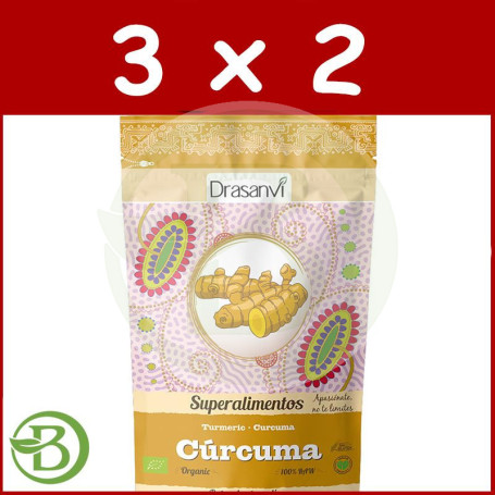 Pack 3x2 Cúrcuma Bio 150Gr. Drasanvi