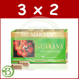 Pack 3x2 Guaraná 60 Cápsulas Marnys