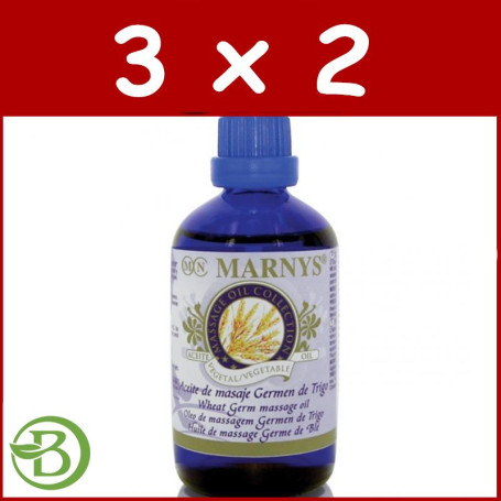 Pack 3x2 Aceite Masaje de Germen de Trigo Marnys