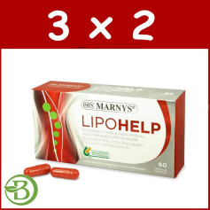 Pacote 3x2 Lipohelp 60 Cápsulas Marnys