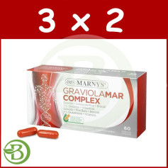 Pack 3x2 Complexo Graviolamar 60 Cápsulas Marnys