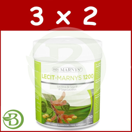 Pack 3x2 Lecit 250 Cápsulas Marnys