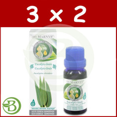 Pack 3x2 Óleo Essencial Alimentar de Eucalipto e Limão 15Ml. marnys