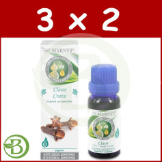 Pack 3x2 Óleo Essencial Alimentar de Cravinho 15Ml. marnys