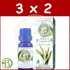 Embalagem 3x2 óleo essencial de tea tree 15ml Marnys