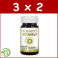 Pacote 3x2 Vitahelp D Natural 120 Cápsulas Marnys