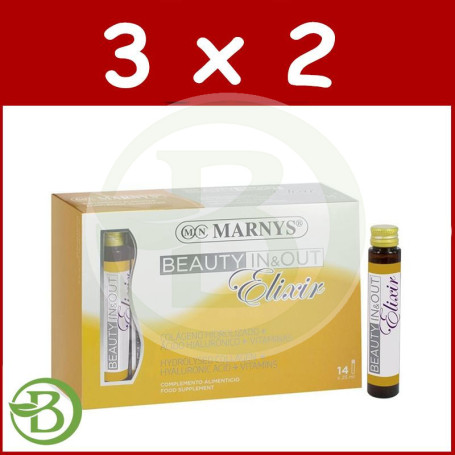 Pack 3x2 Beauty In & Out Elixir 14 Viales Marnys