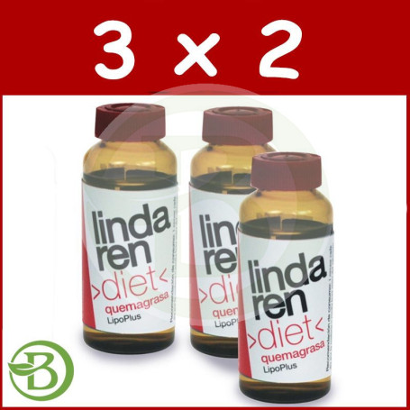 Pack 3x2 Lipoplus 15 Aampollas Lindaren Diet