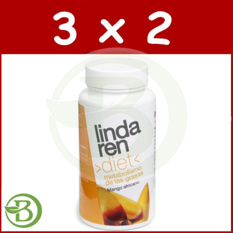 Pack 3x2 Mango Africano 60 Cápsulas Lindaren Diet