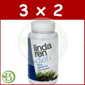 Pack 3x2 Glucomanano 60 Cápsulas Lindaren Diet