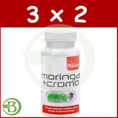 Pacote 3x2 Moringa + Cromo 60 Cápsulas Plantis