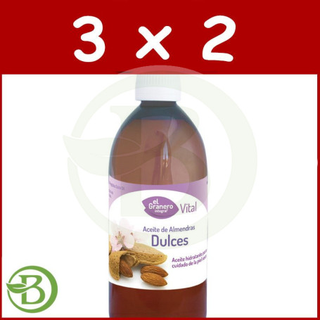 Pack 3x2 Aceite de Almendras Dulces 500Ml. El Granero