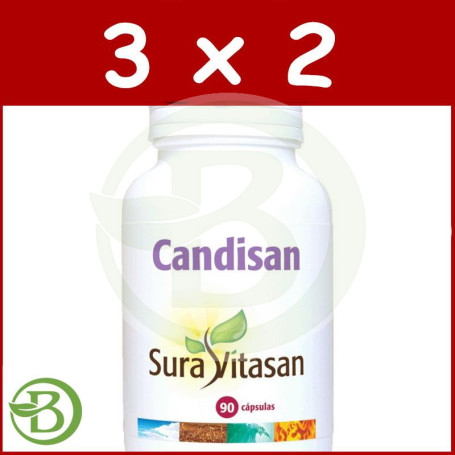 Pack 3x2 Candisan 90 Cápsulas Sura Vitasan