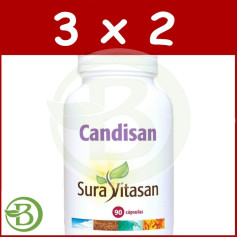 Pacote 3x2 Candisan 90 Cápsulas Sura Vitasan