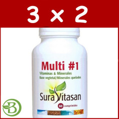 Pacote 3x2 Multi 1 Vitaminas e Minerais 60 Comprimidos Sura Vitasan