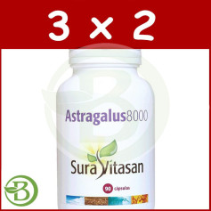 Pacote 3x2 Astragalus 8000 90 Cápsulas Sura Vitasan