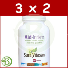 Pacote 3x2 Aid-Inflam 90 Cápsulas Sura Vitasan