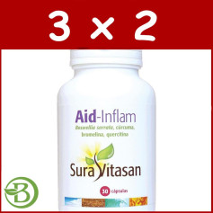 Pacote 3x2 Aid-Inflam 30 Cápsulas Sura Vitasan