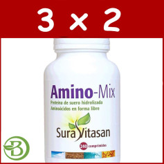 Pacote 3x2 Amino-Mix 240 comprimidos Sura Vitasan