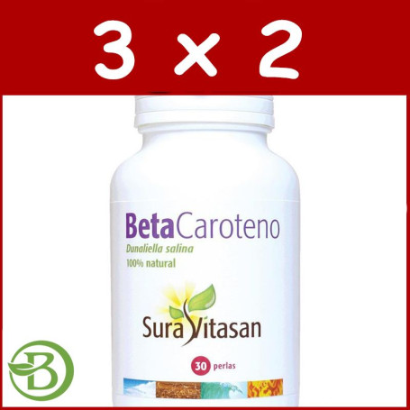 Pack 3x2 Beta-Caroteno 30 Perlas Sura Vitasan