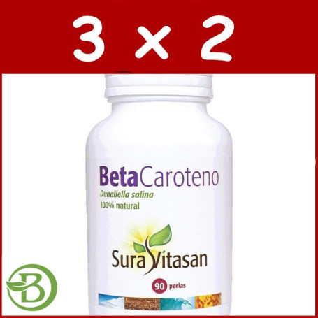 Pack 3x2 Beta-Caroteno 90 Perlas Sura Vitasan