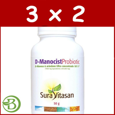 Pack 3x2 D-Manocist Probiotic 50Gr. Sura Vitasan