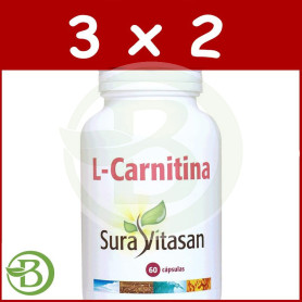 Pack 3x2 L-Carnitina 500Mg. 60 Cápsulas Sura Vitasan