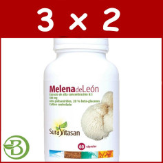 Pacote 3x2 Lion&#39;s Mane 500Mg. 60 Cápsulas Sura Vitasan