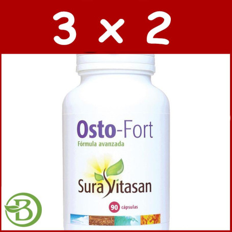 Pack 3x2 Osto-Fort 90 Cápsulas Sura Vitasan