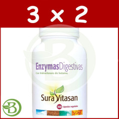 Pacote 3x2 Enzimas Digestivas 100 Cápsulas Sura Vitasan