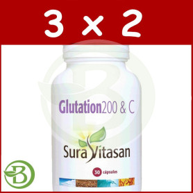 Pack 3x2 Glutation 200 y C 30 Cápsulas Sura Vitasan