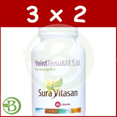 Pack 3x2 Yoint Tissue e MSM com Devil&#39;s Claw 60 Cápsulas Sura Vitasan