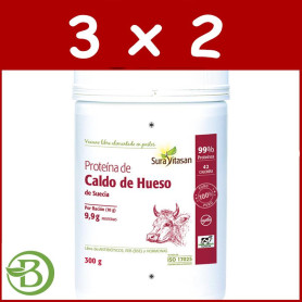 Pack 3x2 Proteína De Caldo De Hueso 300Gr. Sura Vitasan