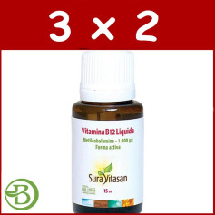 Embalagem 3x2 Vitamina B12 15Ml. Sura Vitasan