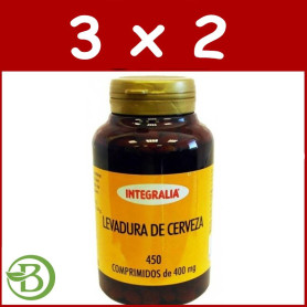 Pack 3x2 Levadura De Cerveza 450 Comprimidos Integralia