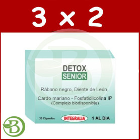 Pack 3x2 Detox Senior 30 Cápsulas Integralia