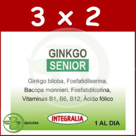 Pack 3x2 Ginkgo Senior 30 Cápsulas Integralia